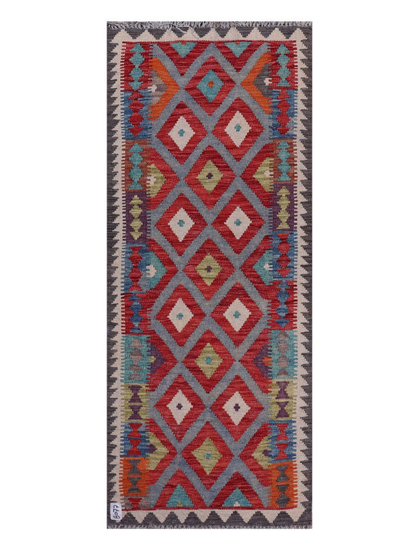 Maimana Afghanistan Kilim Rug - 182 x75 cm