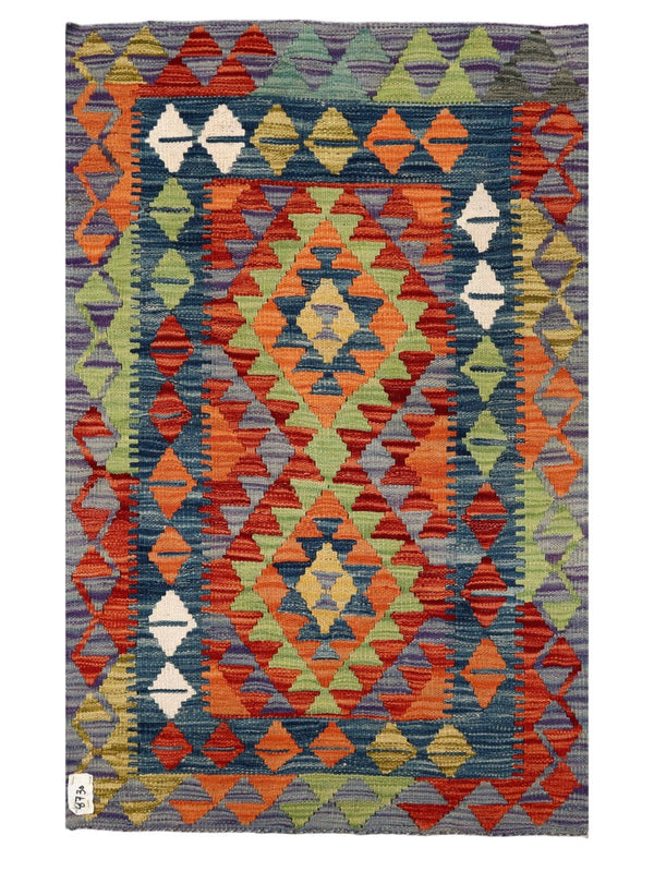 Maimana Afghanistan Kilim Rug - 125 x 79 cm