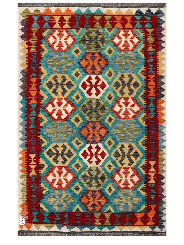 Maimana Afghanistan Kilim Rug - 163 x104 cm
