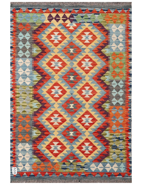 Maimana Afghanistan Kilim Rug - 149 x100 cm