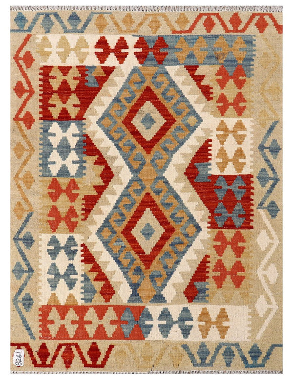 Maimana Afghanistan Kilim Rug - 135 x100 cm