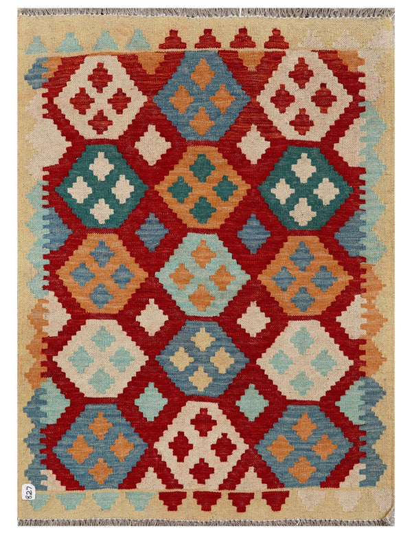 Maimana Afghanistan Kilim Rug - 144 x105 cm