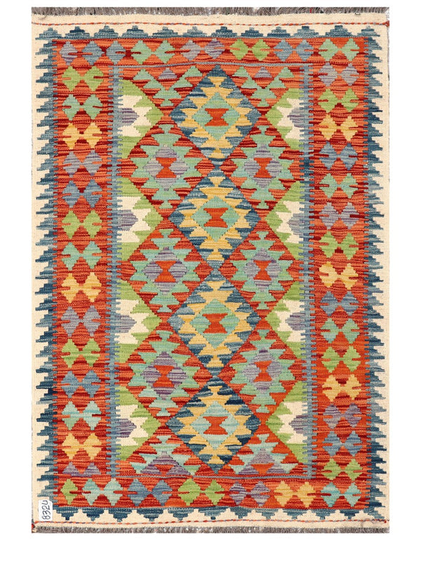 Maimana Afghanistan Kilim Rug - 147 x100 cm
