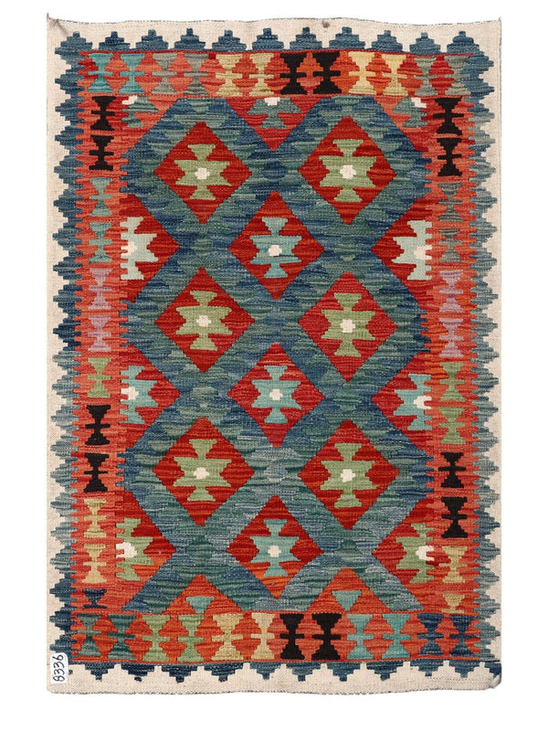 Maimana Afghanistan Kilim Rug - 146 x96 cm