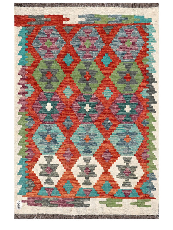 Maimana Afghanistan Kilim Rug - 146 x99 cm