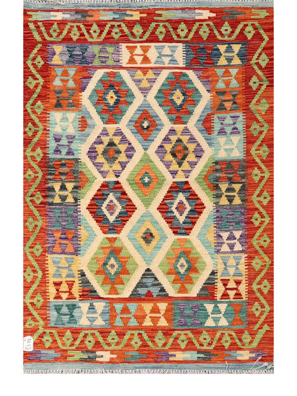 Maimana Afghanistan Kilim Rug - 153 x102 cm