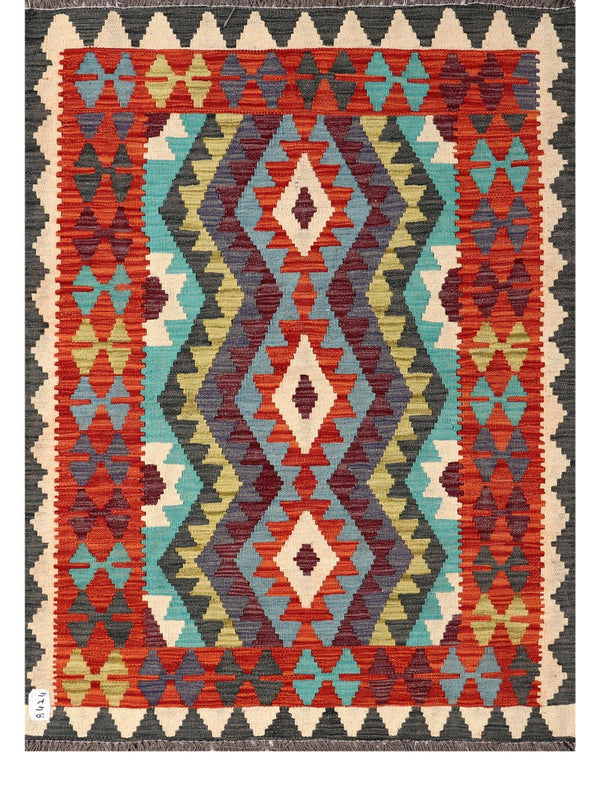 Maimana Afghanistan Kilim Rug - 144 x105 cm
