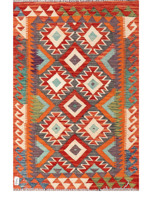 Maimana Afghanistan Kilim Rug - 135 x101 cm