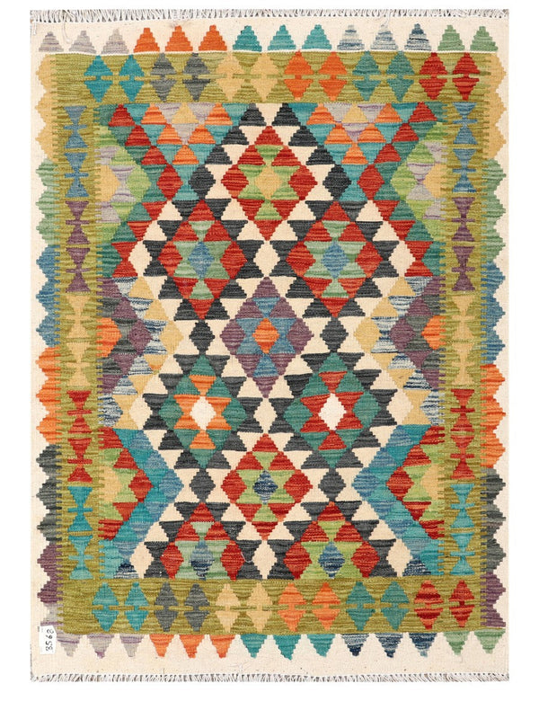 Maimana Afghanistan Kilim Rug - 139 x99 cm