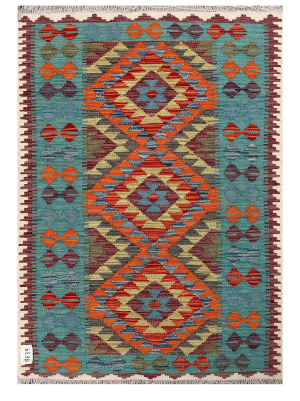 Maimana Afghanistan Kilim Rug - 121 x 85 cm