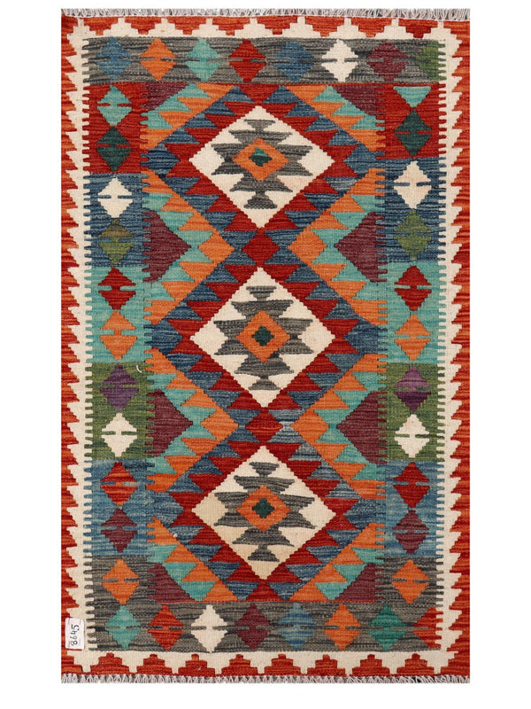 Maimana Afghanistan Kilim Rug - 135 x 82 cm