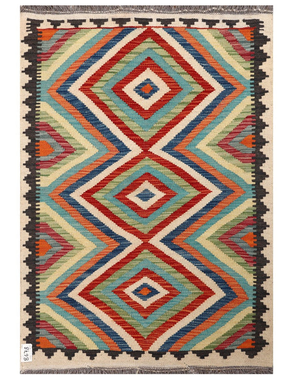 Maimana Afghanistan Kilim Rug - 124 x 85 cm