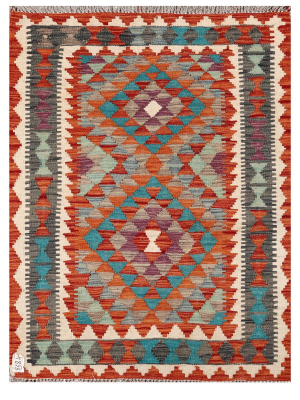 Maimana Afghanistan Kilim Rug - 119 x 89 cm