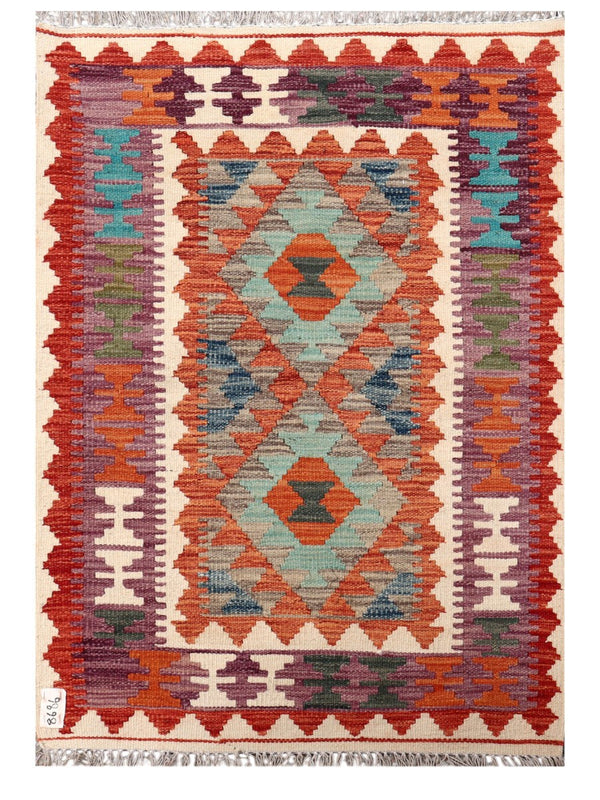 Maimana Afghanistan Kilim Rug - 117 x 82 cm
