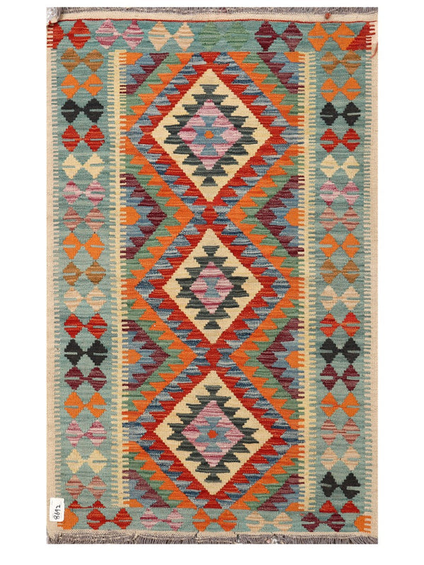 Maimana Afghanistan Kilim Rug - 136 x 84 cm