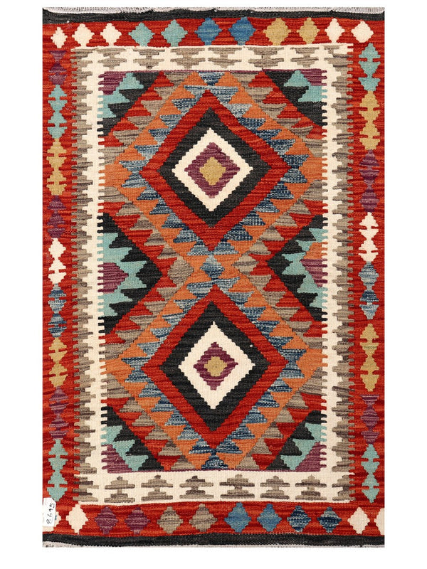 Maimana Afghanistan Kilim Rug - 128 x 81 cm