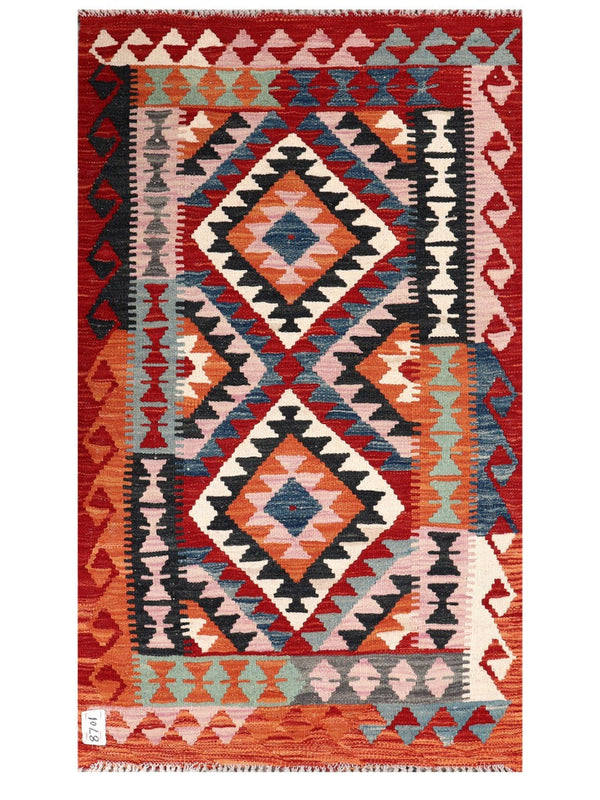 Maimana Afghanistan Kilim Rug - 132 x 77 cm