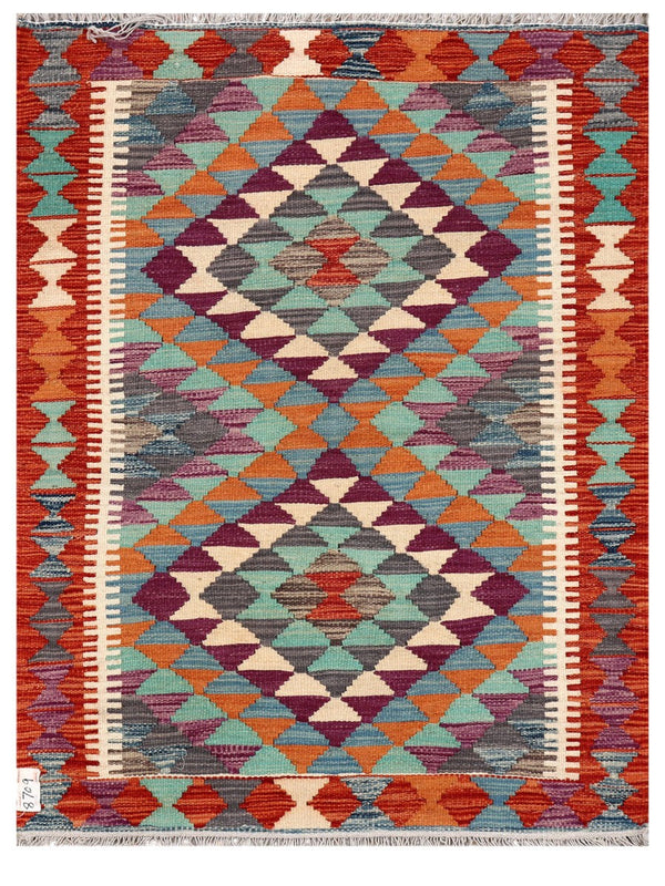 Maimana Afghanistan Kilim Rug - 116 x 88 cm