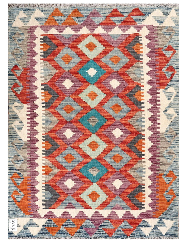 Maimana Afghanistan Kilim Rug - 118 x 86 cm