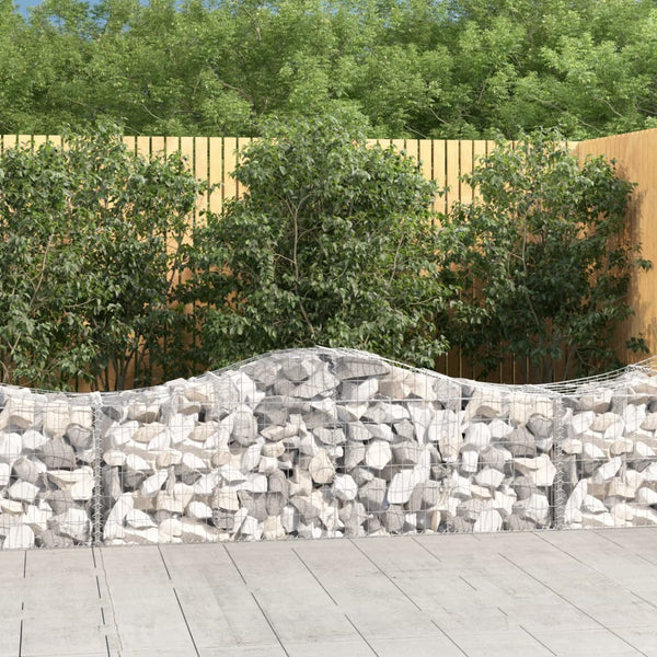 Arched Gabion Baskets 11 pcs 200x50x60/80 cm Galvanised Iron