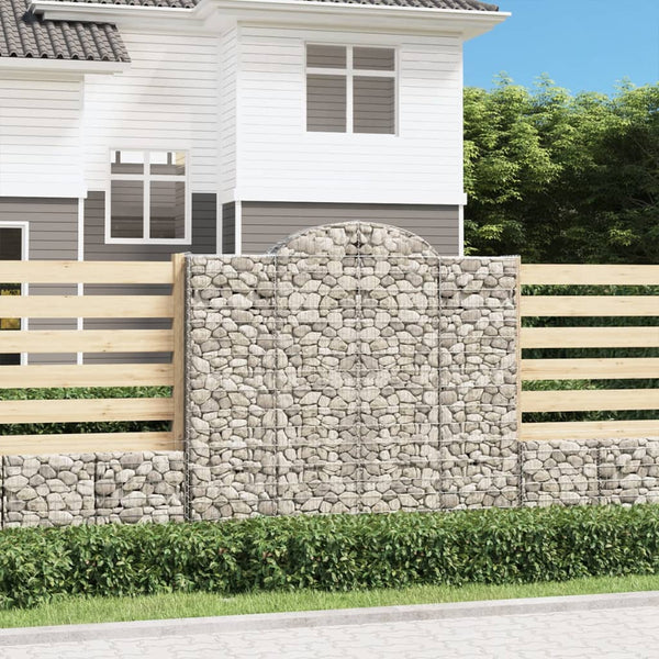 Arched Gabion Baskets 11 pcs 200x50x180/200 cm Galvanised Iron
