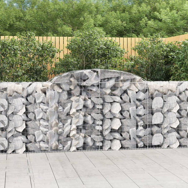 Arched Gabion Baskets 17 pcs 300x50x100/120 cm Galvanised Iron