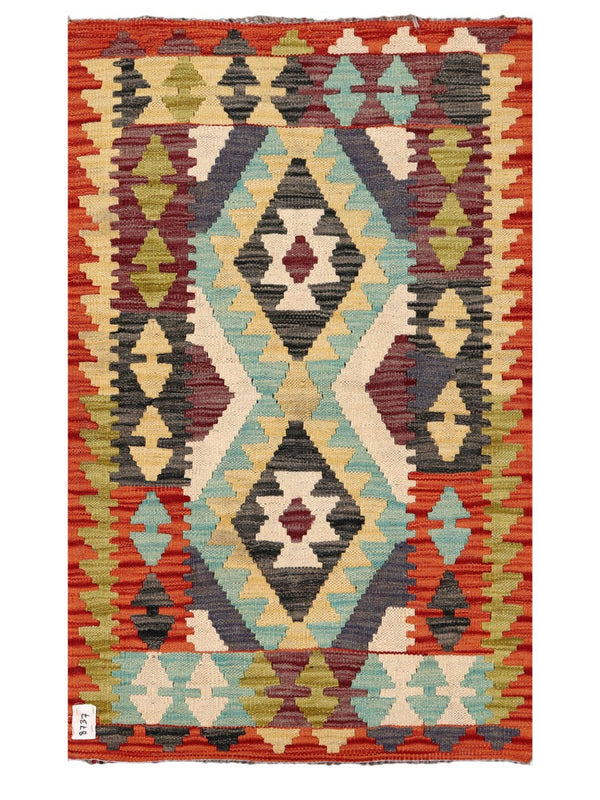 Maimana Afghanistan Kilim Rug - 126 x 77 cm