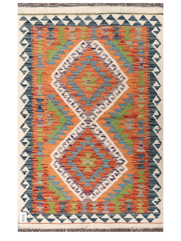 Maimana Afghanistan Kilim Rug - 129 x 82 cm