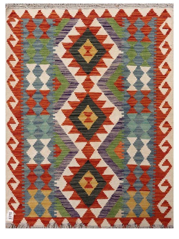 Maimana Afghanistan Kilim Rug - 119 x 89 cm