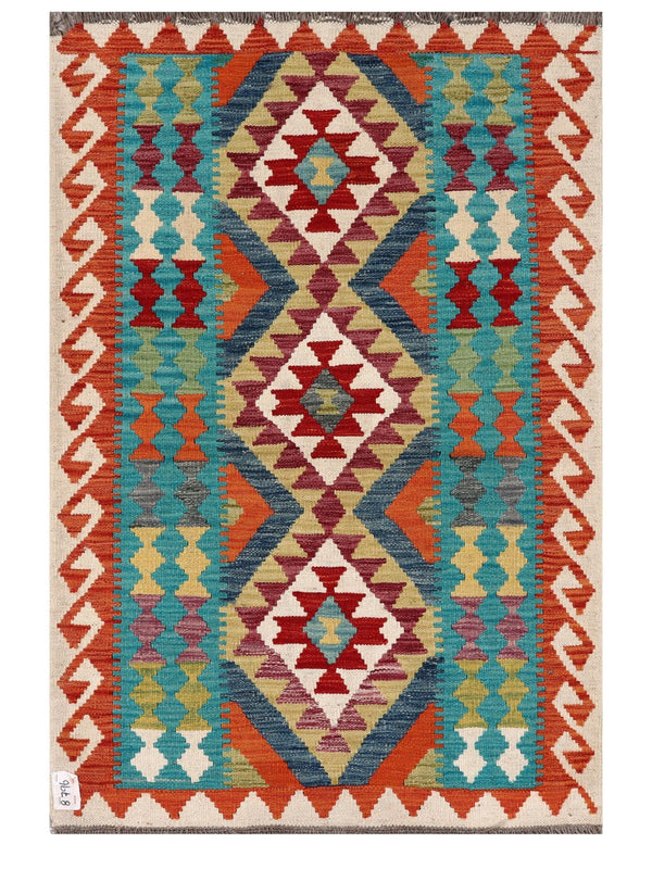 Maimana Afghanistan Kilim Rug - 128 x 86 cm