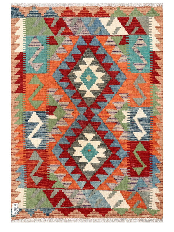 Maimana Afghanistan Kilim Rug - 117 x 81 cm