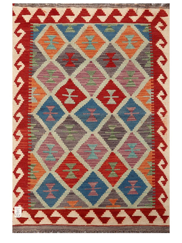 Maimana Afghanistan Kilim Rug - 124 x 85 cm