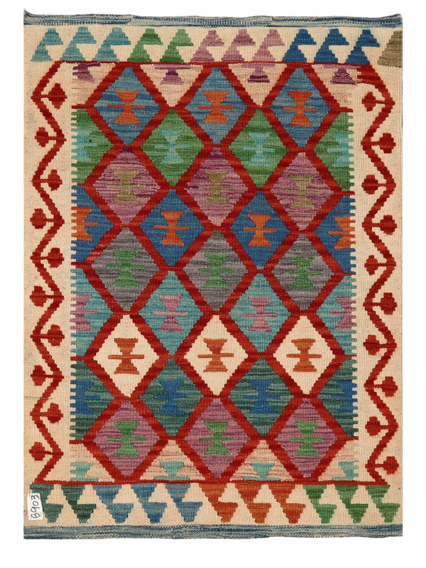 Maimana Afghanistan Kilim Rug - 123 x 87 cm
