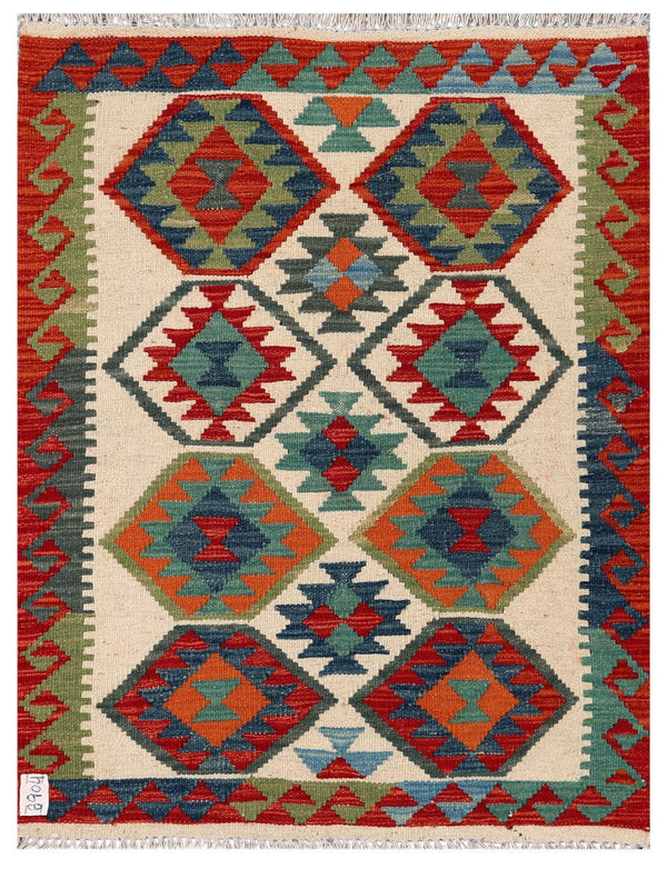 Maimana Afghanistan Kilim Rug - 115 x 87 cm