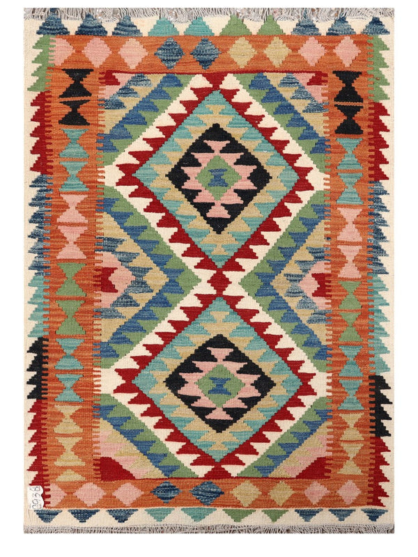 Maimana Afghanistan Kilim Rug - 122 x 86 cm