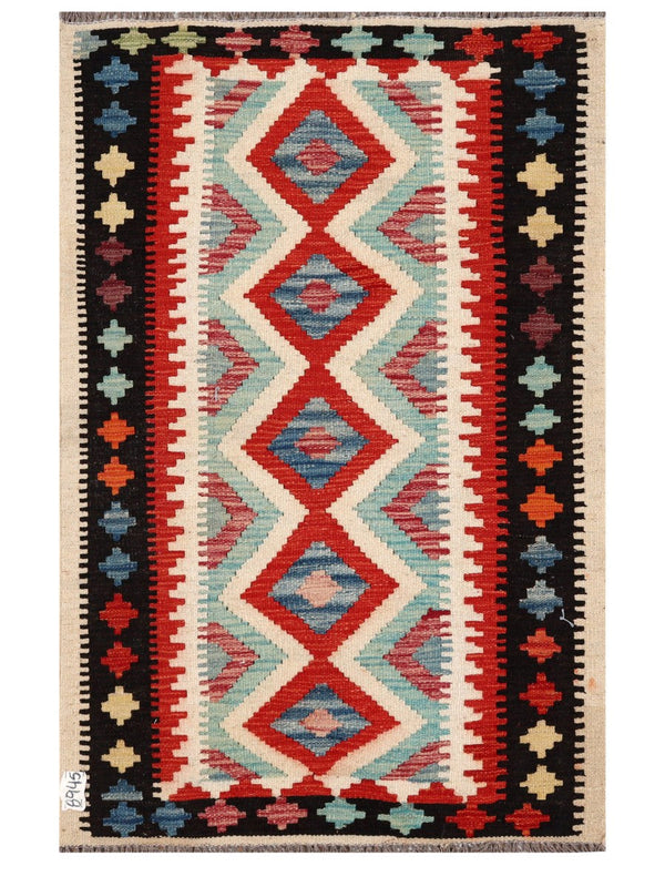 Maimana Afghanistan Kilim Rug - 123 x 80 cm