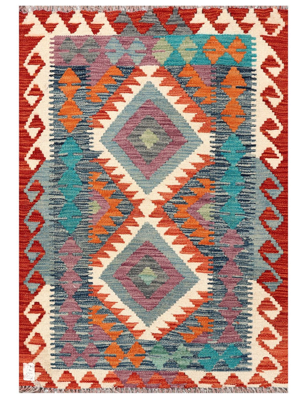 Maimana Afghanistan Kilim Rug - 125 x 87 cm