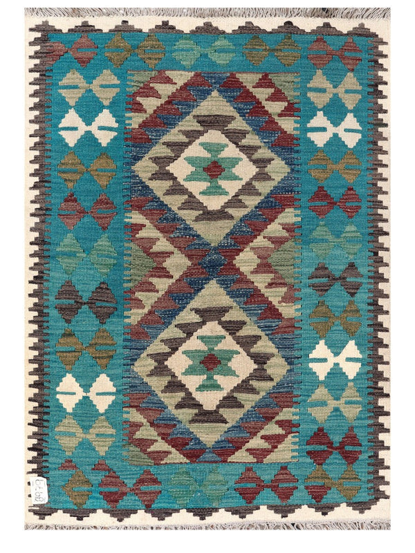 Maimana Afghanistan Kilim Rug - 117 x 82 cm
