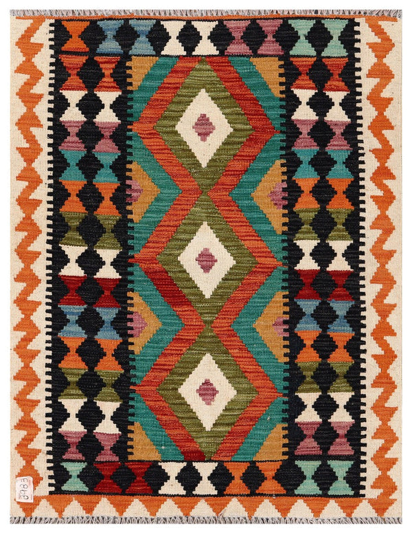 Maimana Afghanistan Kilim Rug - 114 x 87 cm