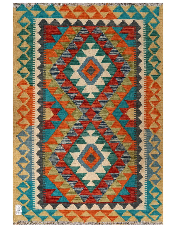 Maimana Afghanistan Kilim Rug - 127 x 86 cm