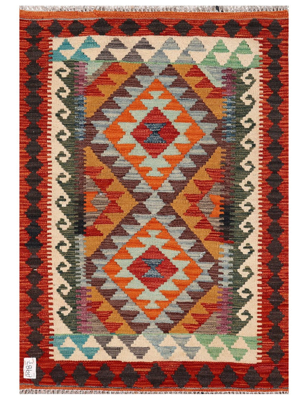 Maimana Afghanistan Kilim Rug - 121 x 84 cm