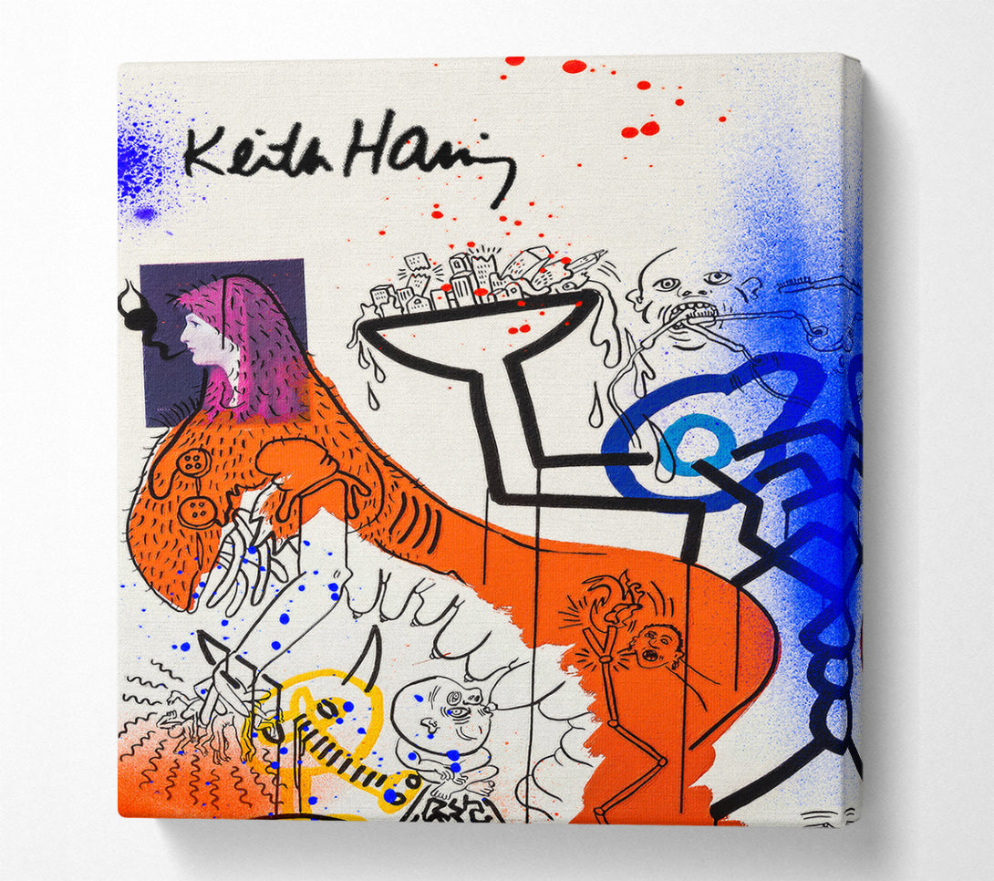  A Canvas Print of Keith Haring Art Canvas Print