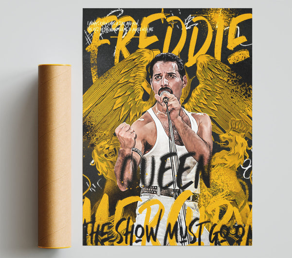 Freddie Mercury The Show Must Go On Print