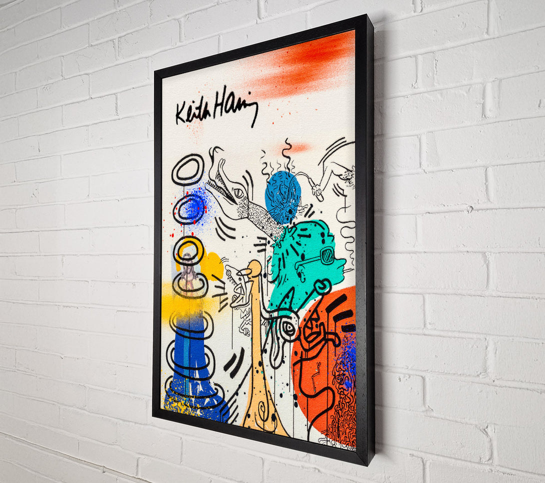  A Canvas Print of Keith Haring Serpent Canvas Art