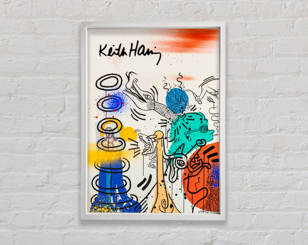 Keith Haring Serpent Framed Print