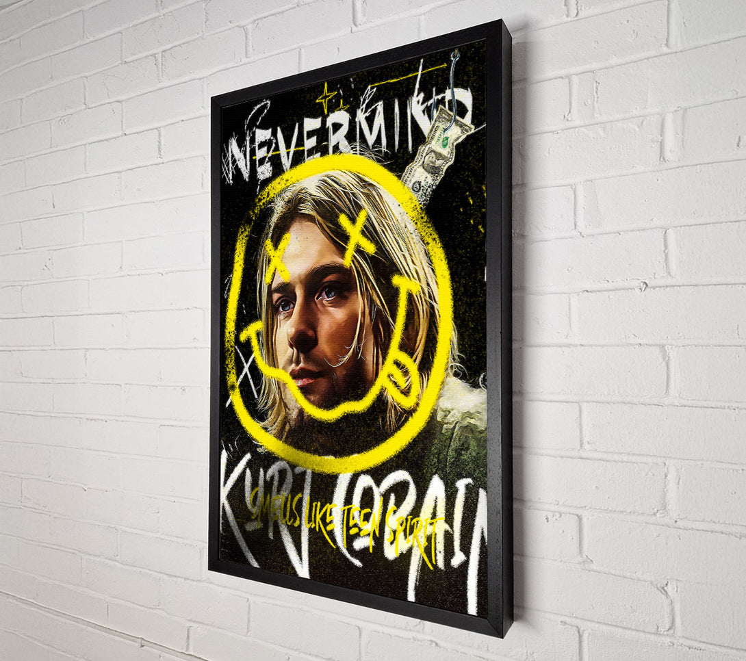  A Canvas Print of Kurt Cobain Smile Canvas Print