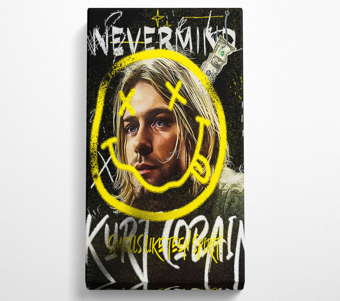  A Canvas Print of Kurt Cobain Smile Canvas Print
