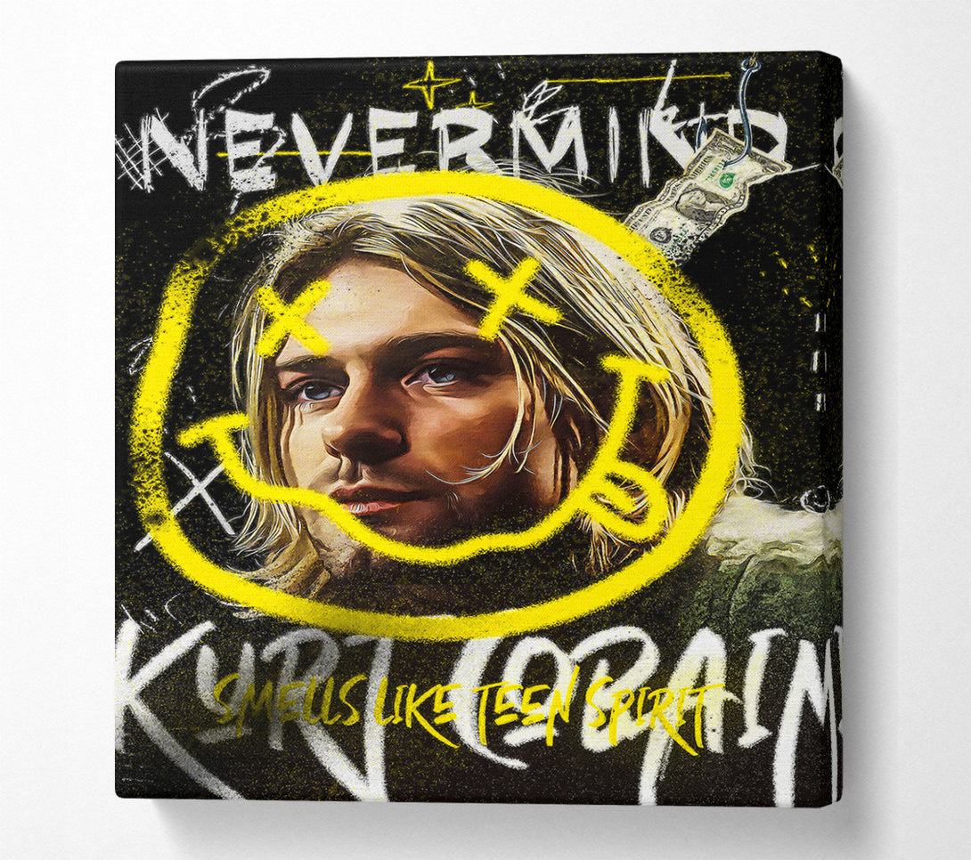  A Canvas Print of Kurt Cobain Smile Canvas Print