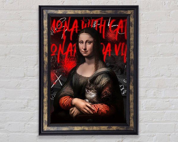 Mona Lisa Pop Framed Print