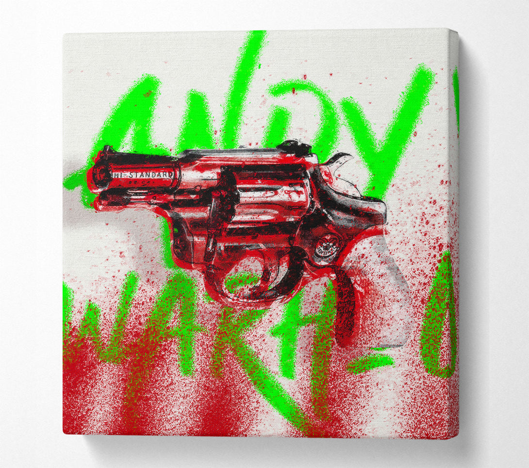  A Canvas Print of Andy Warhol Gun Canvas Art
